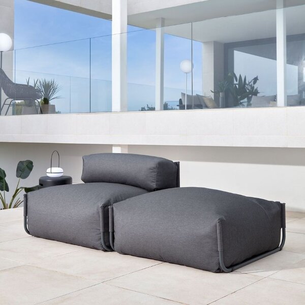 Kave Home Tmavě šedý zahradní modul/podnožka Square 101 x 101 cm