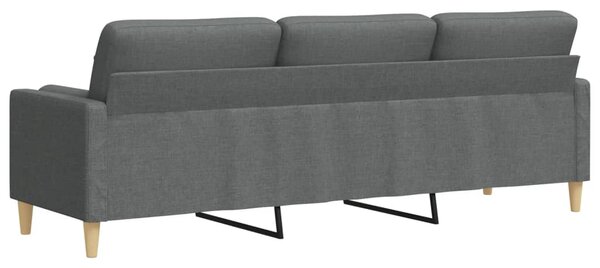3místná pohovka s polštáři tmavě šedá 210 cm textil 3278202