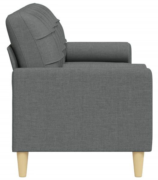 3místná pohovka s polštáři tmavě šedá 210 cm textil 3278202