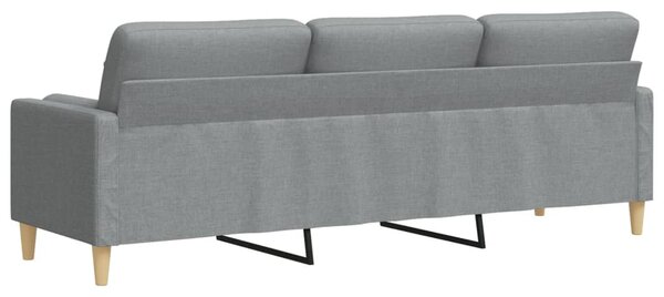 3místná pohovka s polštáři světle šedá 210 cm textil 3278201