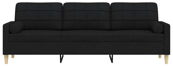 3místná pohovka s polštáři černá 210 cm textil 3278205