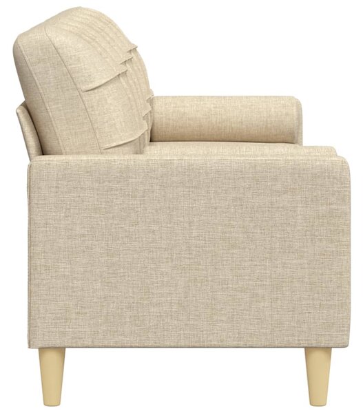3místná pohovka s polštáři krémová 210 cm textil 3278203