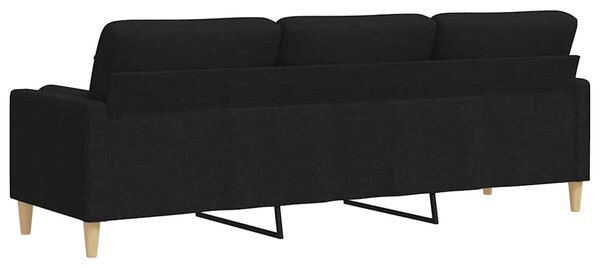 3místná pohovka s polštáři černá 210 cm textil 3278205