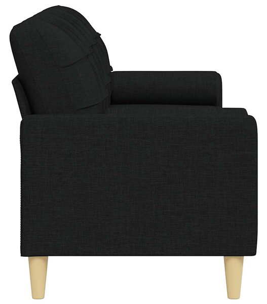 3místná pohovka s polštáři černá 210 cm textil 3278205