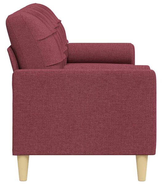 3místná pohovka s polštáři vínová 210 cm textil 3278207