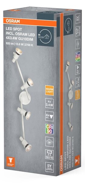 Bílé stropní svítidlo LED Spot 684 mm 36°, teplá bílá