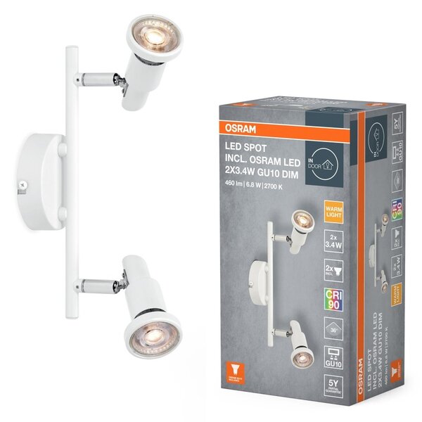 Bílé stropní svítidlo LED Spot 256 mm 36°, teplá bílá