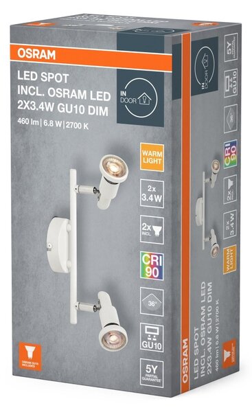 Bílé stropní svítidlo LED Spot 256 mm 36°, teplá bílá