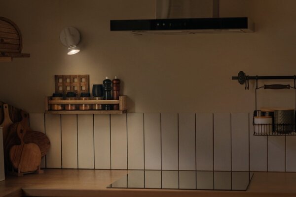 Bílé stropní svítidlo LED Spot 80 mm 36°, teplá bílá