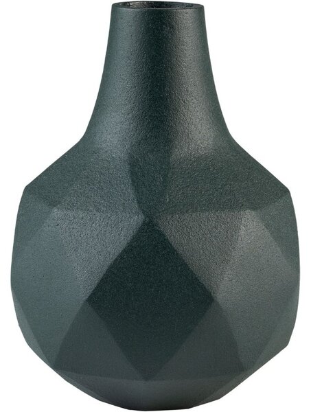 Tmavě zelená kovová váza ZUIVER BLOOM 16 cm