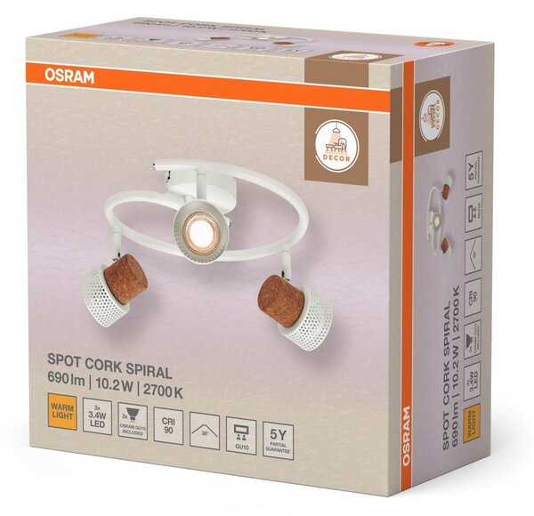 Bílé stropní svítidlo LED Spot dekorativní 318 mm 36°, teplá bílá