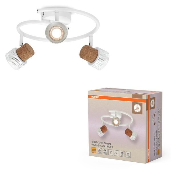 Bílé stropní svítidlo LED Spot dekorativní 318 mm 36°, teplá bílá