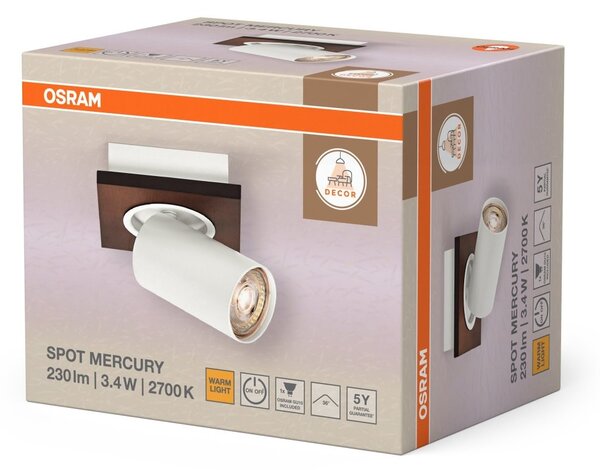 Bílé stropní svítidlo LED Spot dekorativní 110 mm 36°, teplá bílá