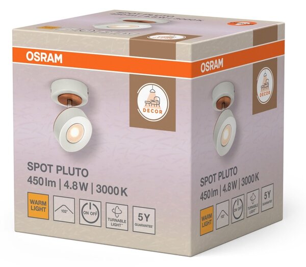 Bílé stropní svítidlo LED Spot dekorativní 90 mm 102°, teplá bílá