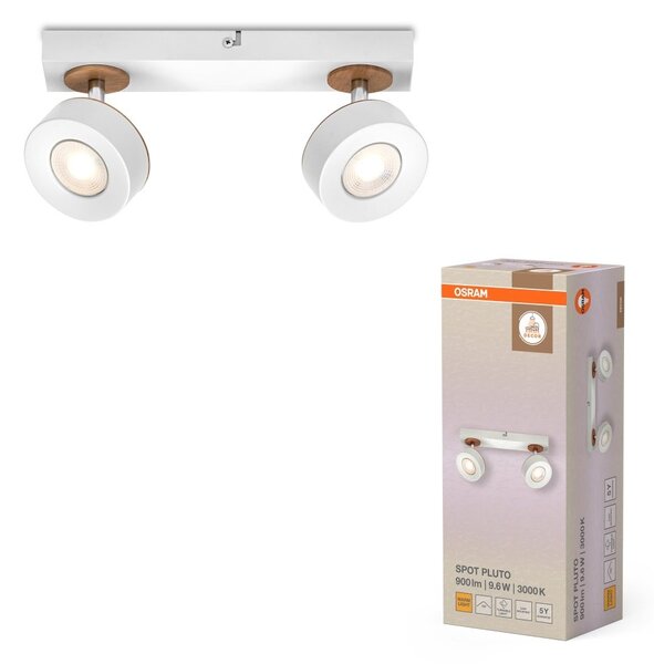 Bílé stropní svítidlo LED Spot dekorativní 298 mm 102°, teplá bílá