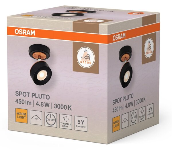 Černé stropní svítidlo LED Spot dekorativní 90 mm 102°, teplá bílá