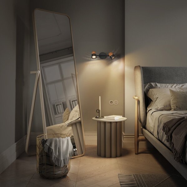 Černé stropní svítidlo LED Spot dekorativní 338 mm 36°, teplá bílá