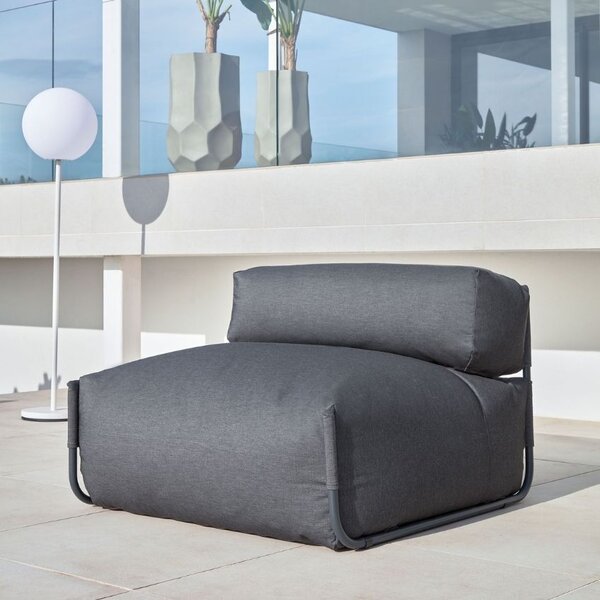 Kave Home Tmavě šedý zahradní modul Square 101 x 101 cm