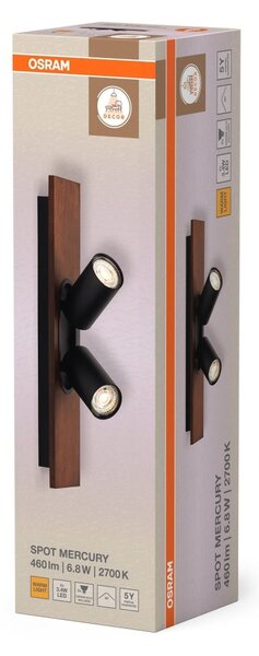 Černé stropní svítidlo LED Spot dekorativní 400 mm 36°, teplá bílá