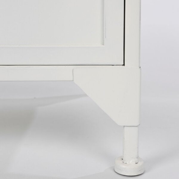 White Label Bílá kovová vitrína WLL Miya 150 x 68 cm
