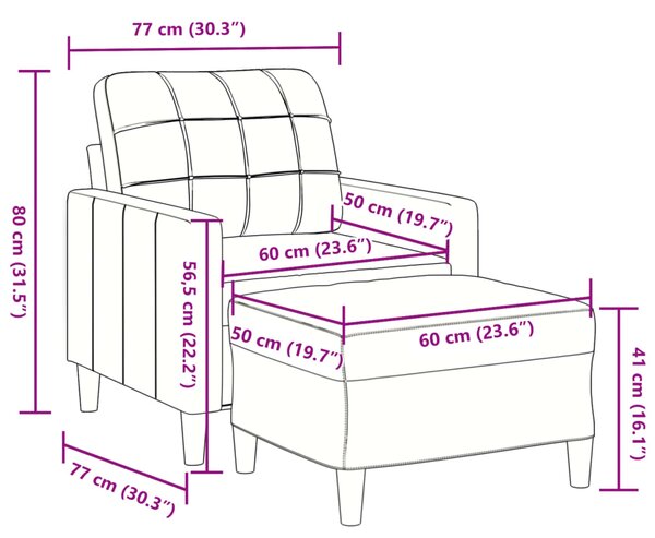 Křeslo s podnožkou růžová 60 cm samet 3278260
