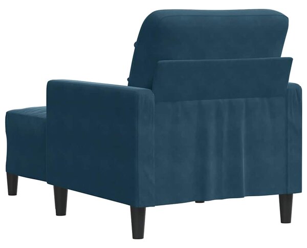Křeslo s podnožkou modrá 60 cm samet 3278266