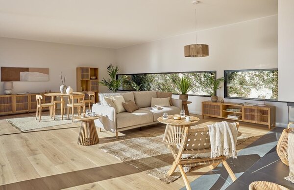 Dubová knihovna Kave Home Beyla 170 x 84,5 cm
