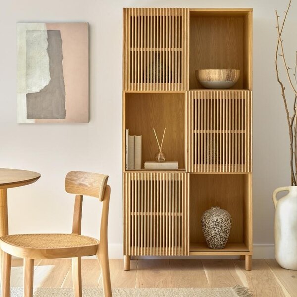 Dubová knihovna Kave Home Beyla 170 x 84,5 cm