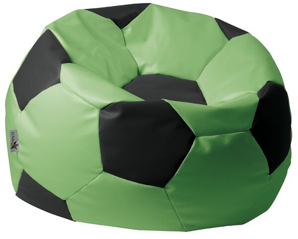 ANTARES Euroball medium - Sedací pytel 65x65x45cm - koženka zelená/černá