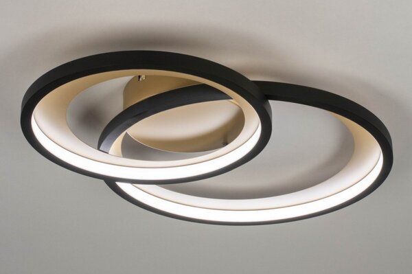 Stropní stmívatelné LED svítidlo do ložnice Omega Black and Gold 59 (LMD)