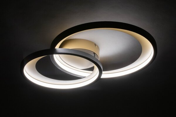 Stropní stmívatelné LED svítidlo do ložnice Omega Black and Gold 59 (LMD)