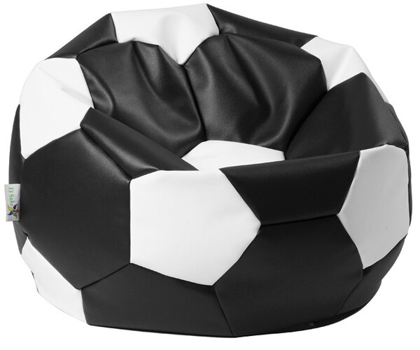 ANTARES Euroball medium - Sedací pytel 65x65x45cm - koženka černá/bílá