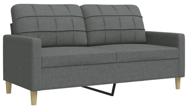 4dílná sedací souprava s podnožkou tmavě šedá textil 3278296