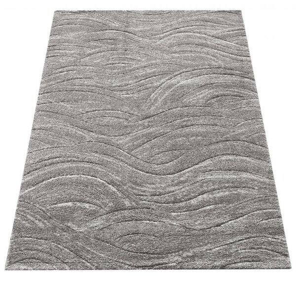 Makro Abra Koberec kusový Serenity 04 Vlnky Šedý Rozměr: 80x150 cm