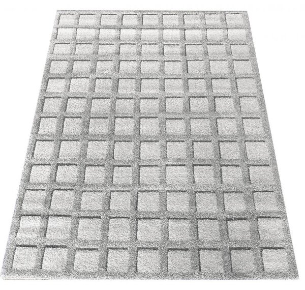 Makro Abra Koberec kusový Serenity 03 Kostky Šedý Rozměr: 80x150 cm