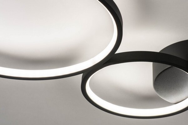 Stropní stmívatelné designové černé LED svítidlo do obýváku Bubble (LMD)