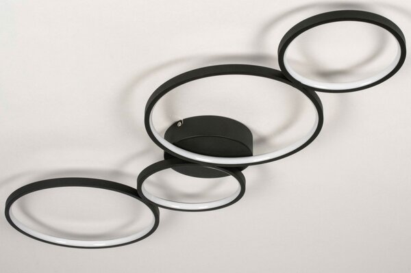 Stropní stmívatelné designové černé LED svítidlo do obýváku Bubble (LMD)