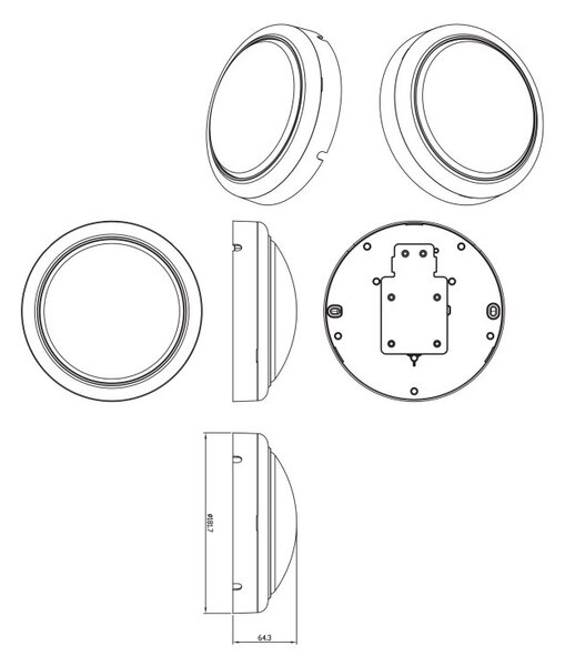 Philips Projectline 8719514954311 nástěnné svítidlo LED kulaté 15W 1400lm 4000K IP65 bílá
