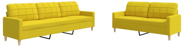 2dílná sedací souprava světle žlutá textil 3278324