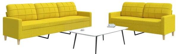 2dílná sedací souprava světle žlutá textil 3278324