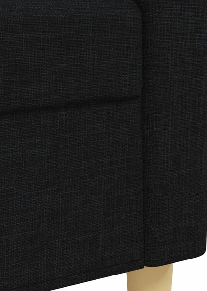2dílná sedací souprava černá textil 3278323