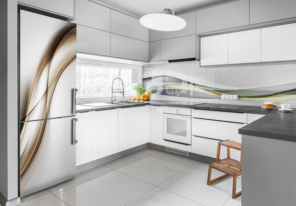 Nálepka s fotografií na ledničku Hnědá vlna FridgeStick-70x190-f-85720203