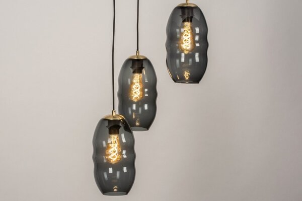 Závěsné designové svítidlo nad stůl Passage Luxury Edition Grey I Blue Merenn (LMD)