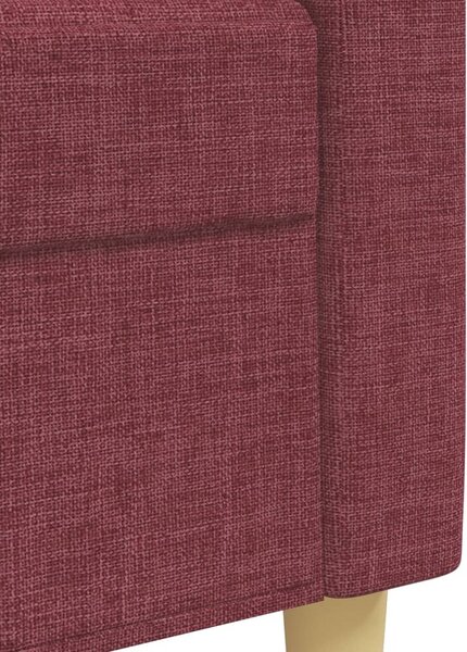 3dílná sedací souprava s podnožkou vínová textil 3278333