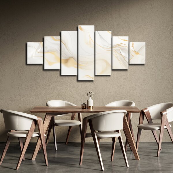 Obraz - Abstrakce s dekorem (210x100 cm)