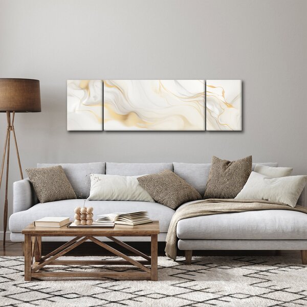 Obraz - Abstrakce s dekorem (170x50 cm)