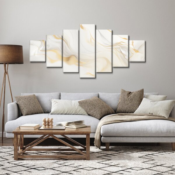 Obraz - Abstrakce s dekorem (210x100 cm)