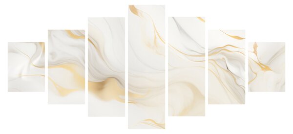 Obraz - Abstrakce s dekorem (210x100 cm)