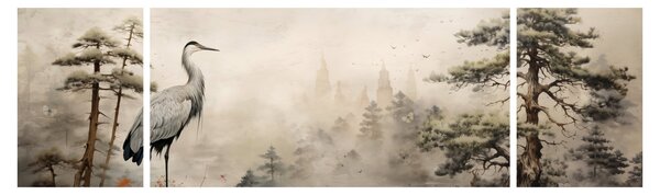 Obraz - Kreslená krajina (170x50 cm)
