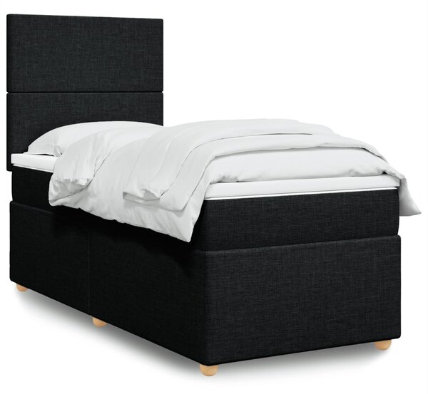 Box spring postel s matrací černá 80 x 200 cm textil 3291102
